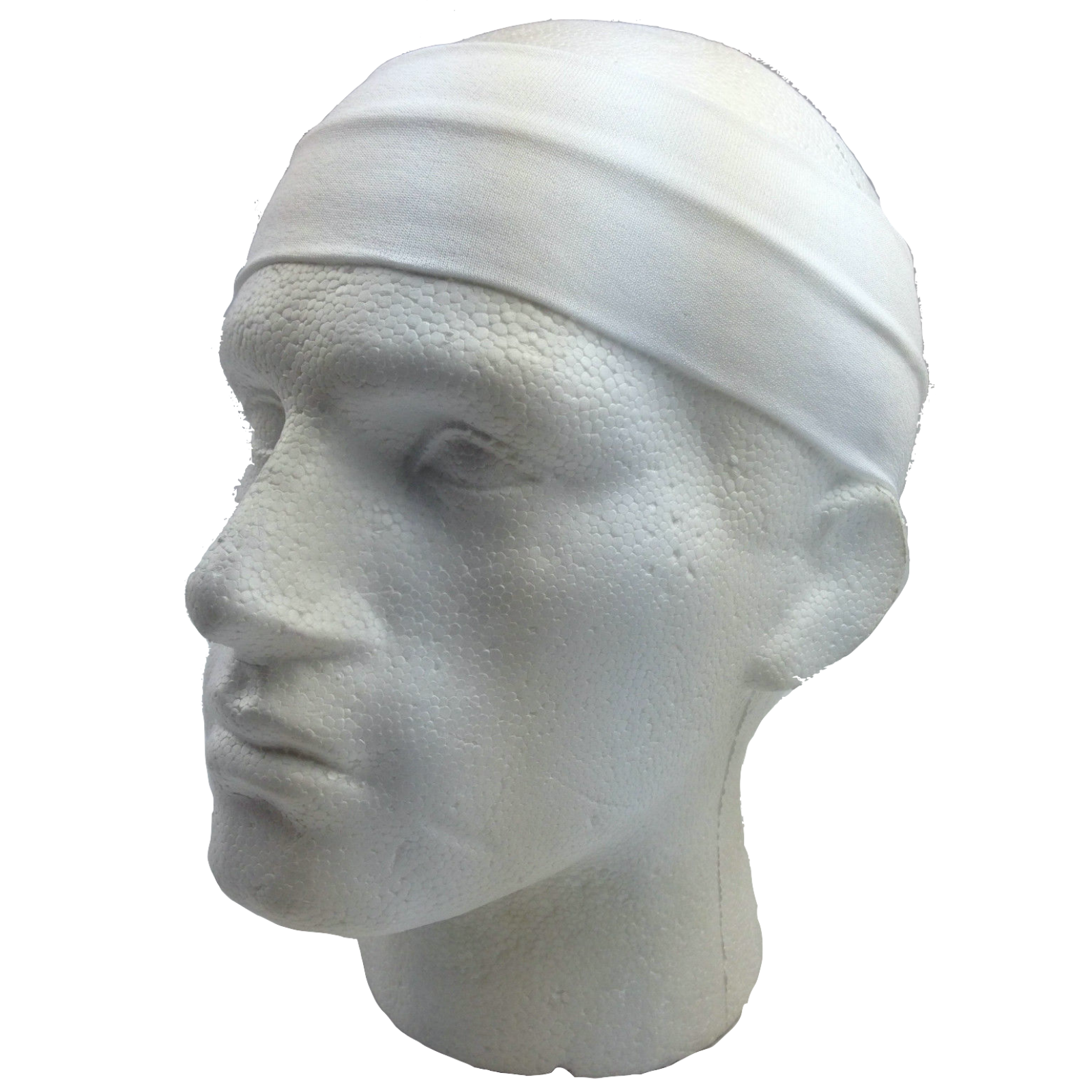 PLAIN HEADBAND Elastic Stretch Sports Yoga Hair Band Unisex 8cm Wide Wrap - White 7