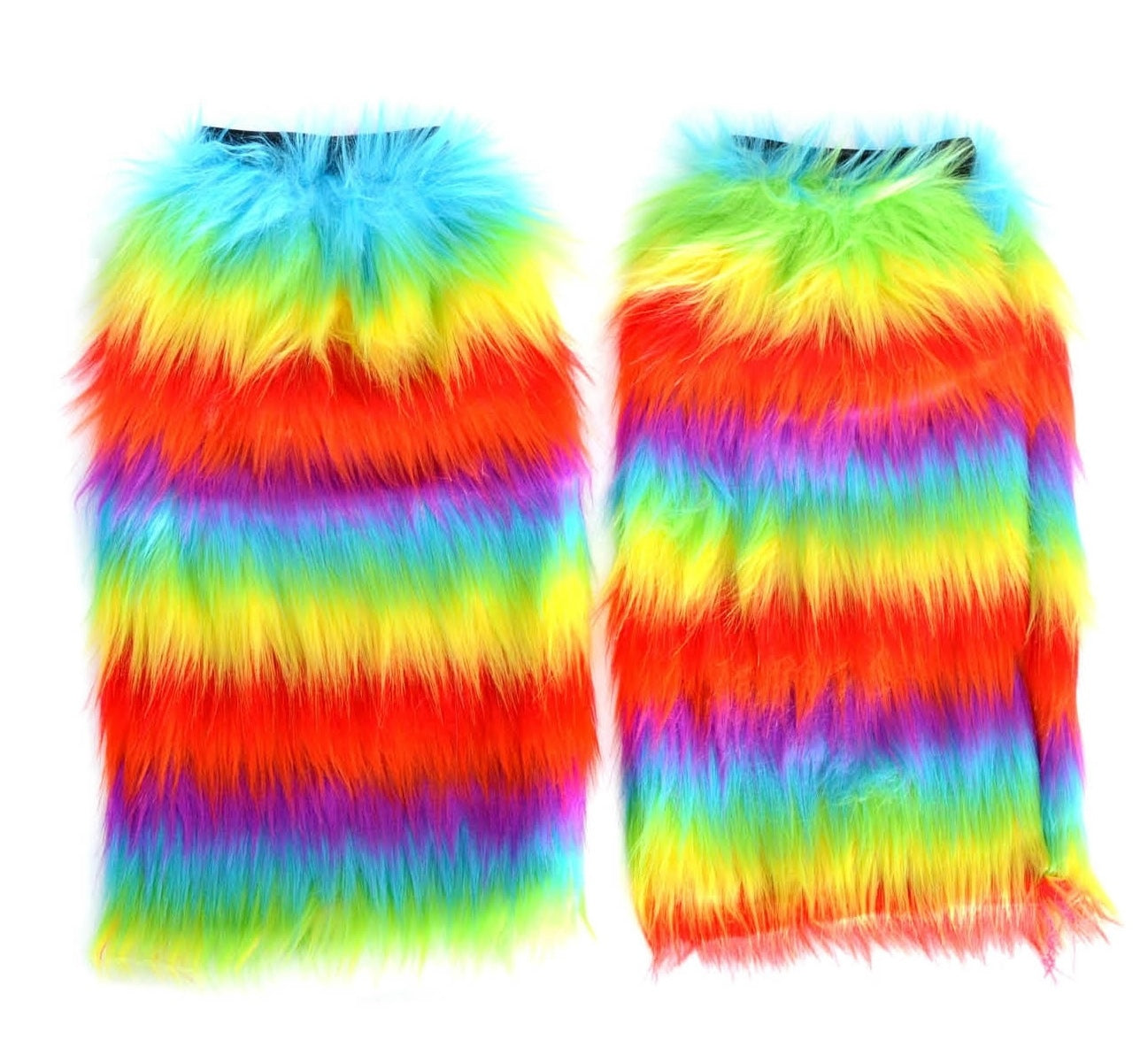 1 Pair Fluffy Leg Warmers Rainbow Gay Pride LGBTQ 4