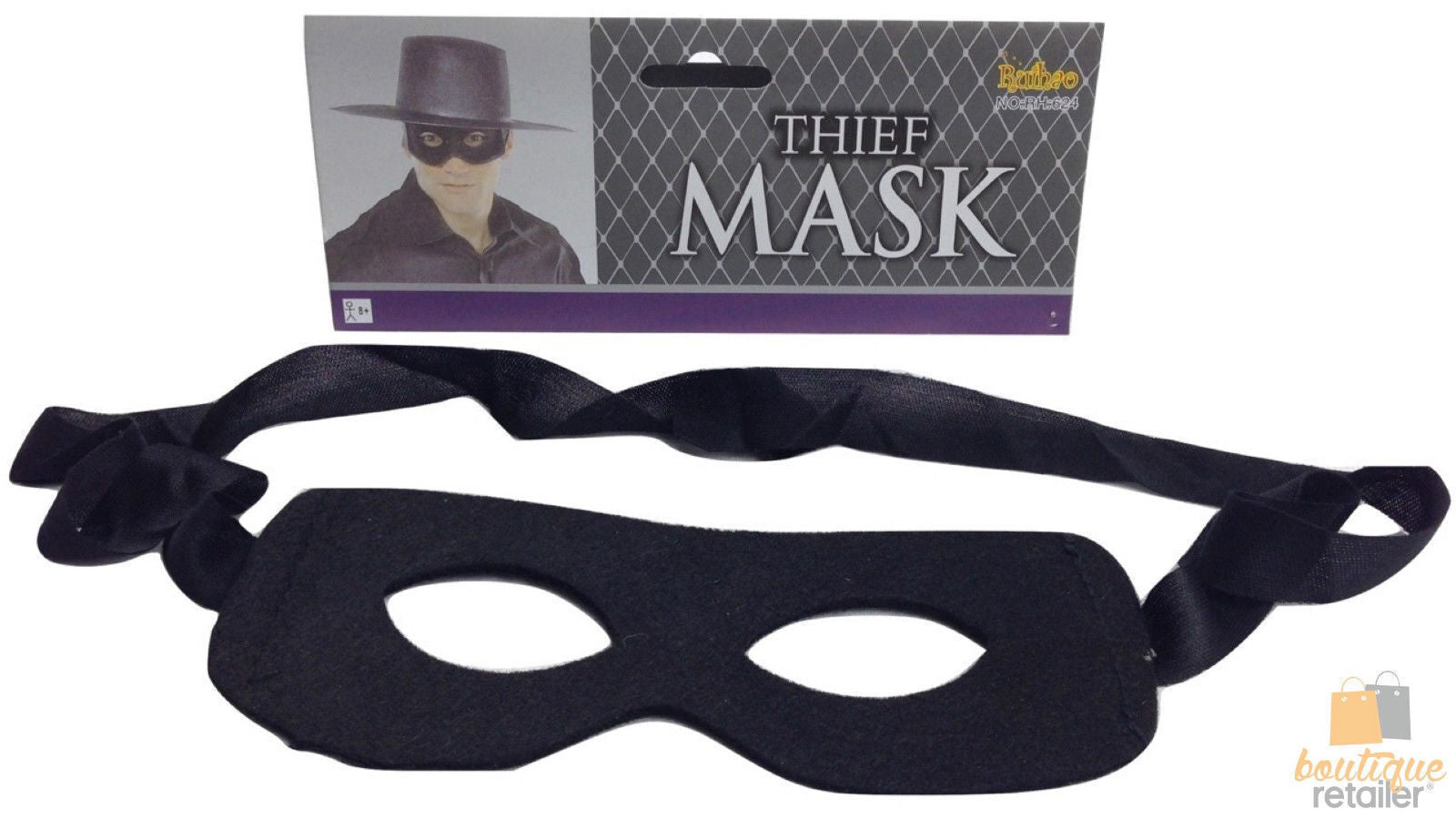 THIEF MASK Burglar Bandit Pirate Halloween Costume Fancy Dress Robber 4