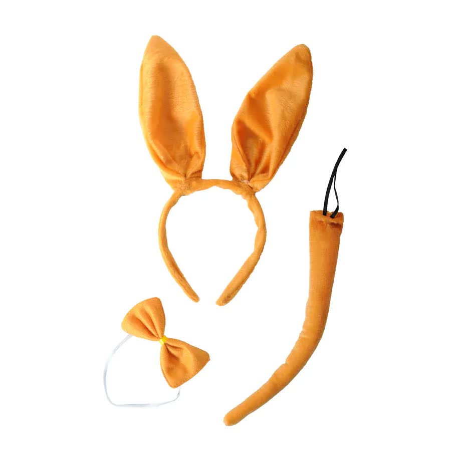 3pcs Kangaroo Animal Set Costume Dress Up Party Bow Tie Tail Ears Book Week 3