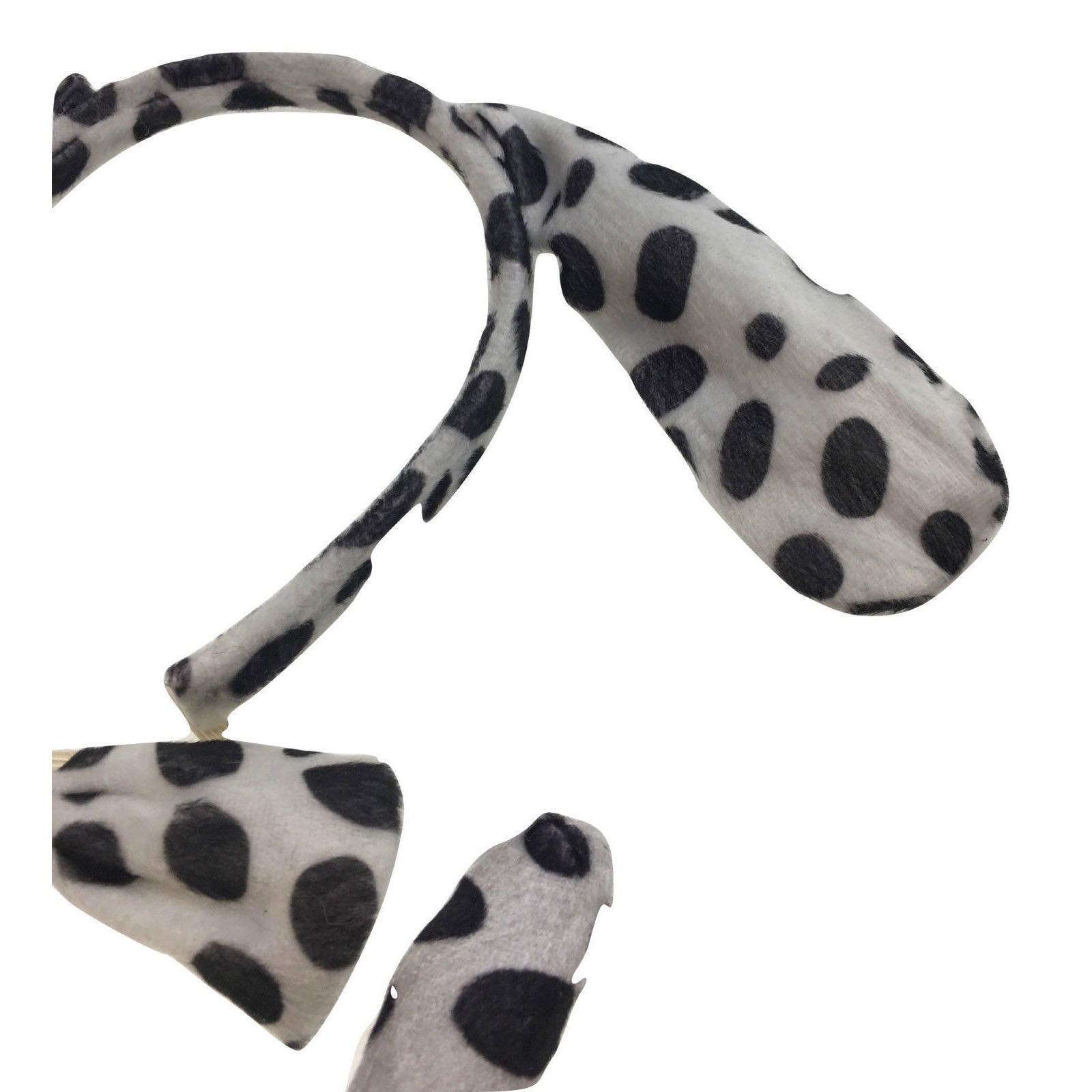 3pcs DOG EAR HEADBAND w Bow Tail Animal Costume Halloween Party Hair Dalmatian 3