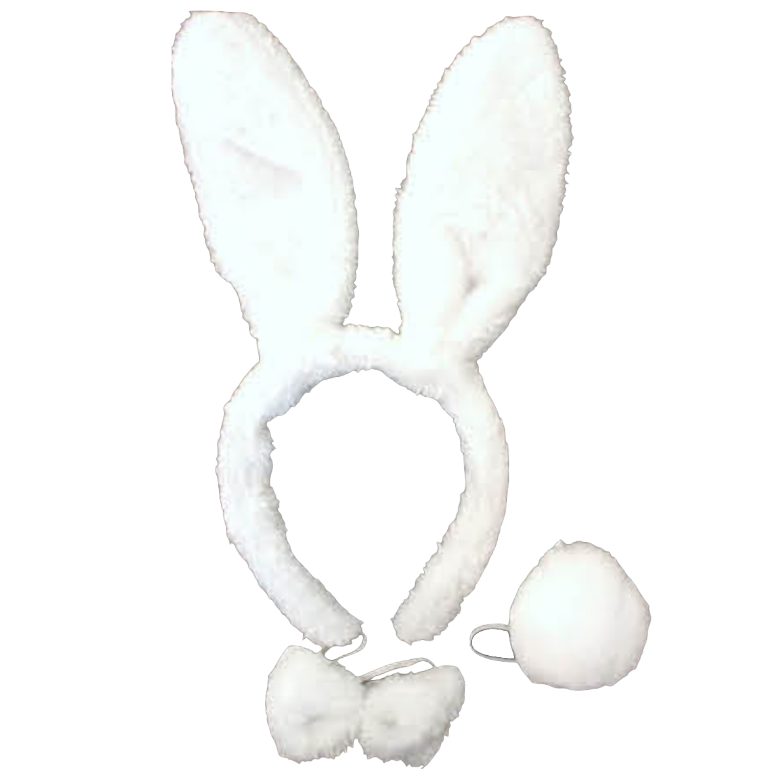 2pc Set Animal Headband w Bow Tail Rabbit + Zebra Ears Costume Halloween Party 4