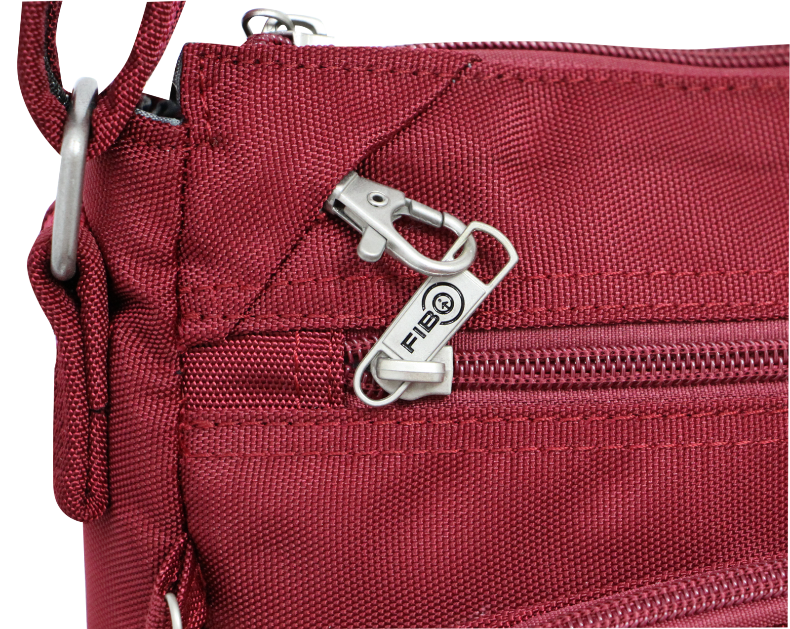 FIB Mens Crossbody Bag Satchel Adjustable Shoulder Strap Travel - Burgundy 6