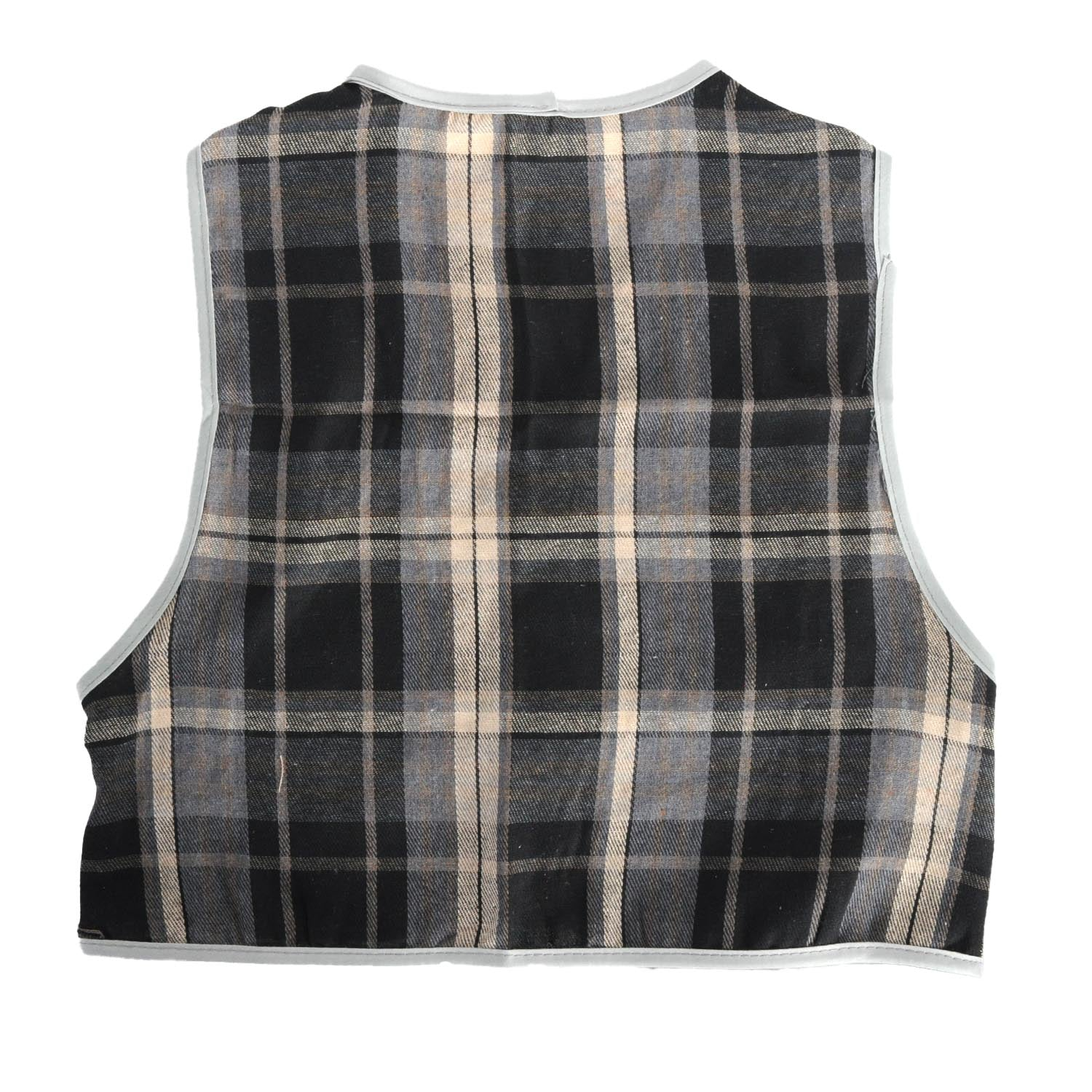 Childrens Grey Checkered Party Costume Vest Boys Kids Victorian, Cowboy or 1920s Style 3