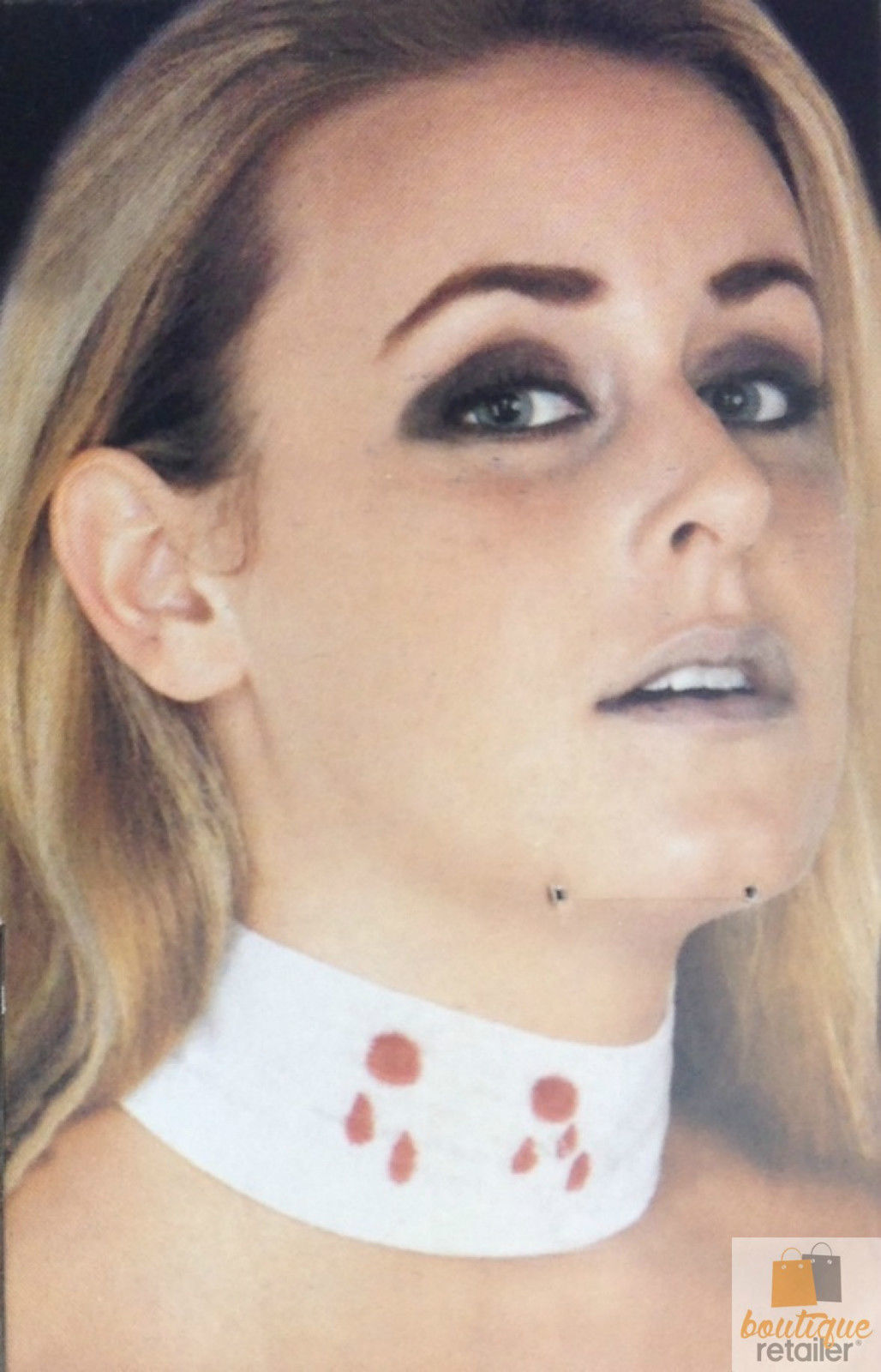 VAMPIRE BITE CHOKER for Halloween Costume Dress Up Horror Fake Blood Bandage 6