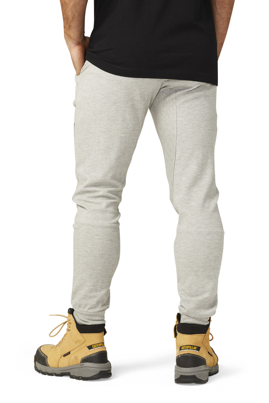 Caterpillar Track Pants Trackies Work Casual Gym Slim Fit w Hem Joggers - Grey - L 5