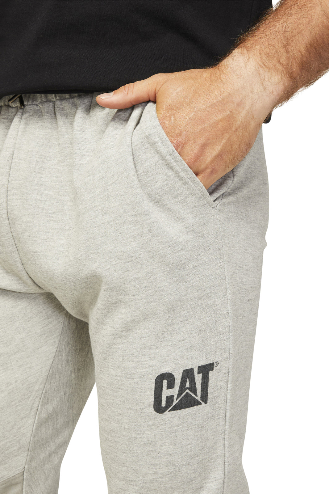 Caterpillar Track Pants Trackies Work Casual Gym Slim Fit w Hem Joggers - Grey - L 6