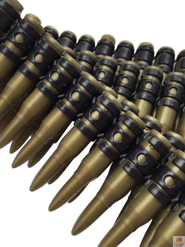 BULLET BELT Plastic Bandolier Costume Party Commando Army Gangster Soldier Ammo Cowboy 5