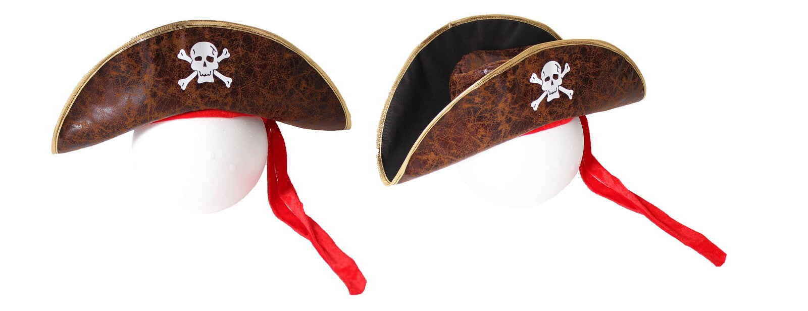 Deluxe Pirate Hat Costume Party Accessory Jack Sparrow - Brown 3
