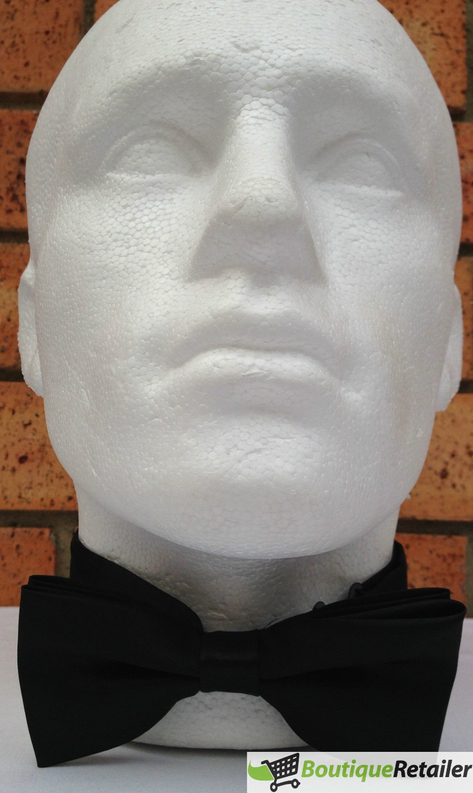 Mens BOW TIE Wedding Tuxedo Formal Bestman Necktie Classic Plain Party  - Black 4