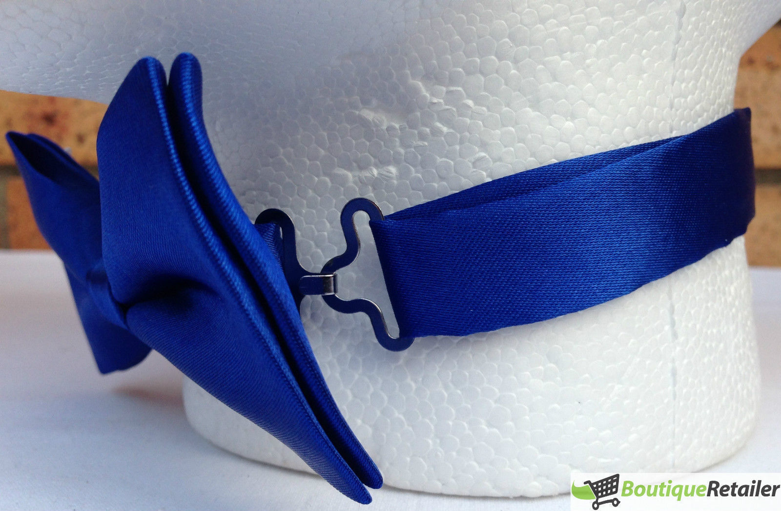 Mens BOW TIE Wedding Tuxedo Formal Bestman Necktie Classic Plain Party Pre-tied - Blue 5