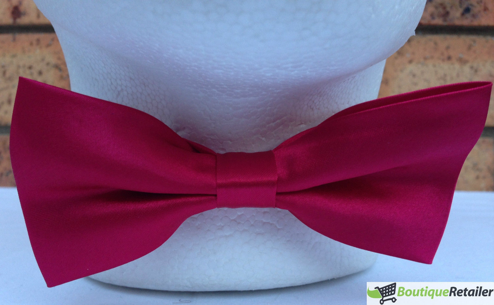 Mens BOW TIE Wedding Tuxedo Formal Bestman Necktie Classic Plain Party  - Burgundy 3