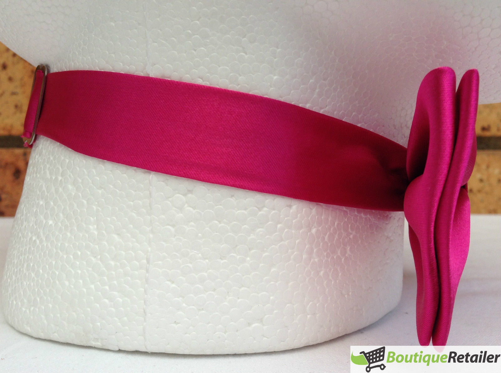Mens BOW TIE Wedding Tuxedo Formal Bestman Necktie Classic Plain Party  - Hot Pink 3
