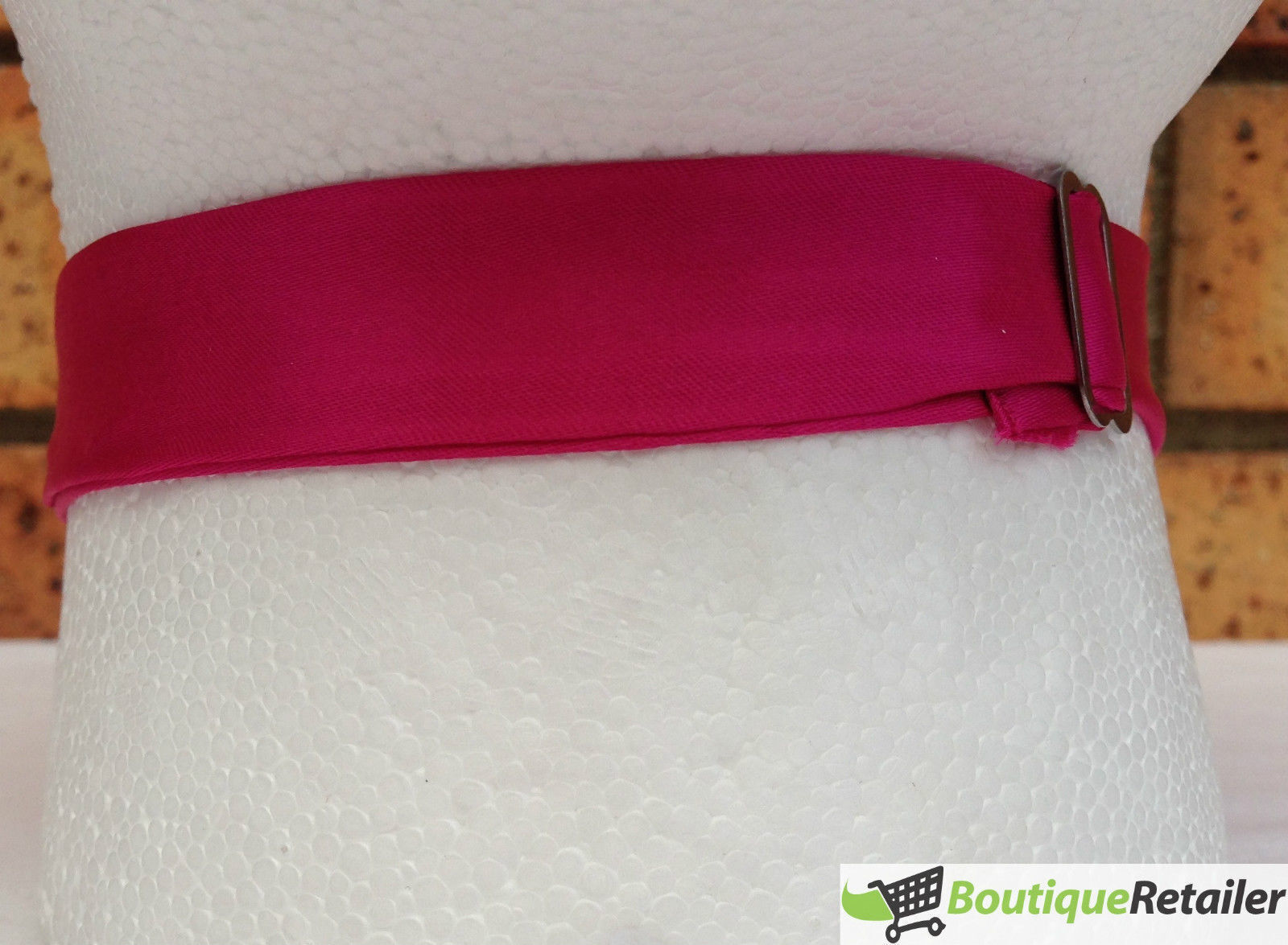 Mens BOW TIE Wedding Tuxedo Formal Bestman Necktie Classic Plain Party  - Hot Pink 5
