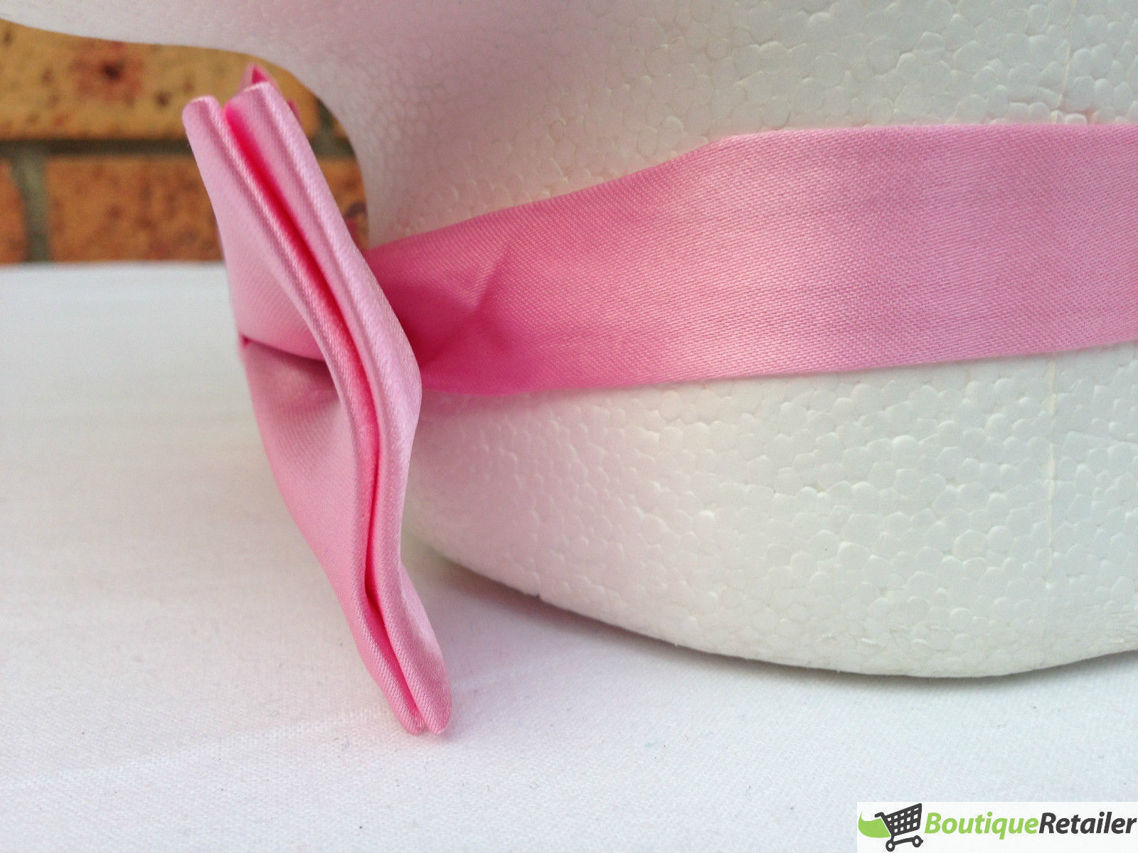 Mens BOW TIE Wedding Tuxedo Formal Bestman Necktie Classic Plain Party  - Light Pink 3