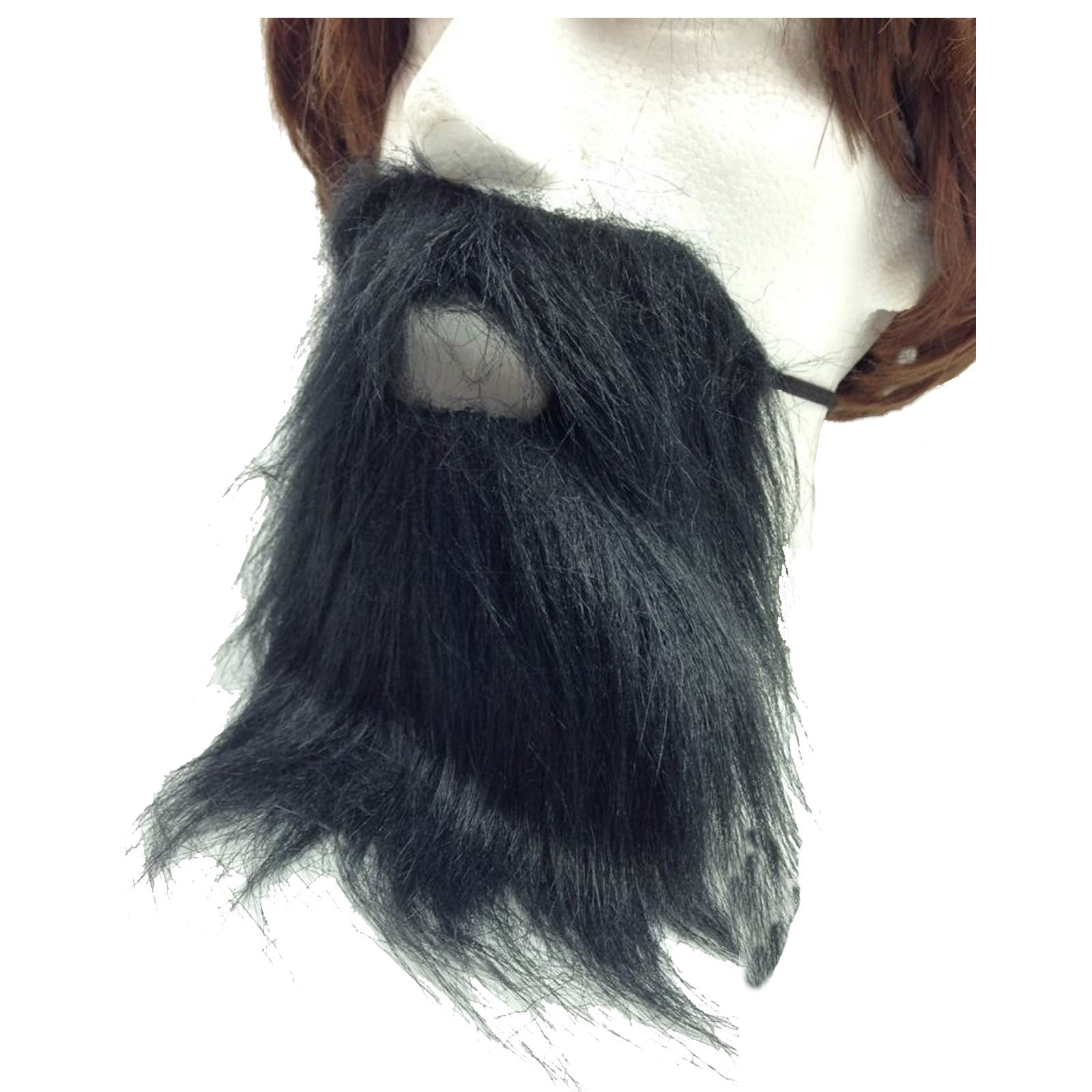 PARTY BEARD Moustache Costume Fancy Dress Mustache Halloween Fake Facial Hair - Black 4