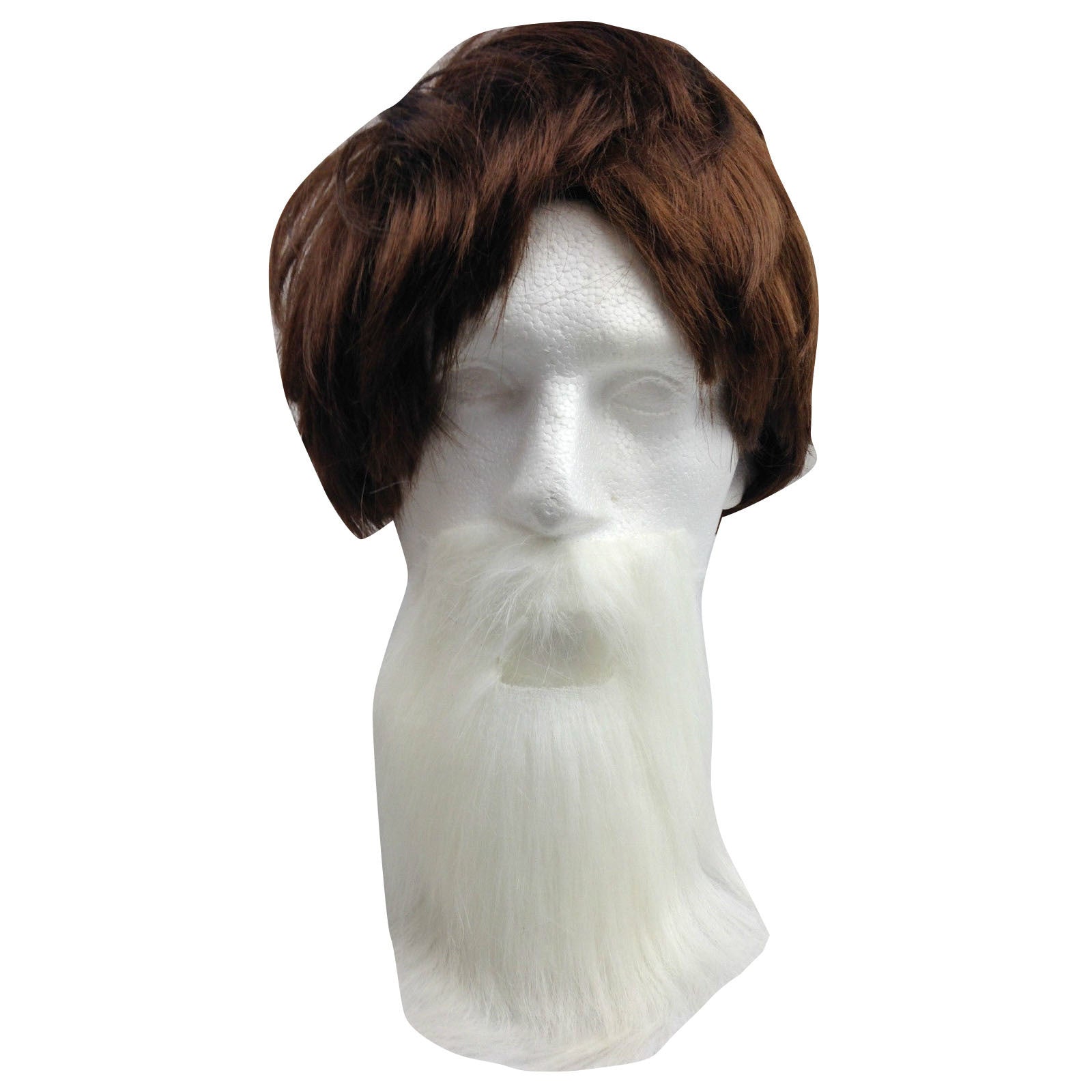 PARTY BEARD Moustache Costume Fancy Dress Mustache Halloween Fake Facial Hair - White 3