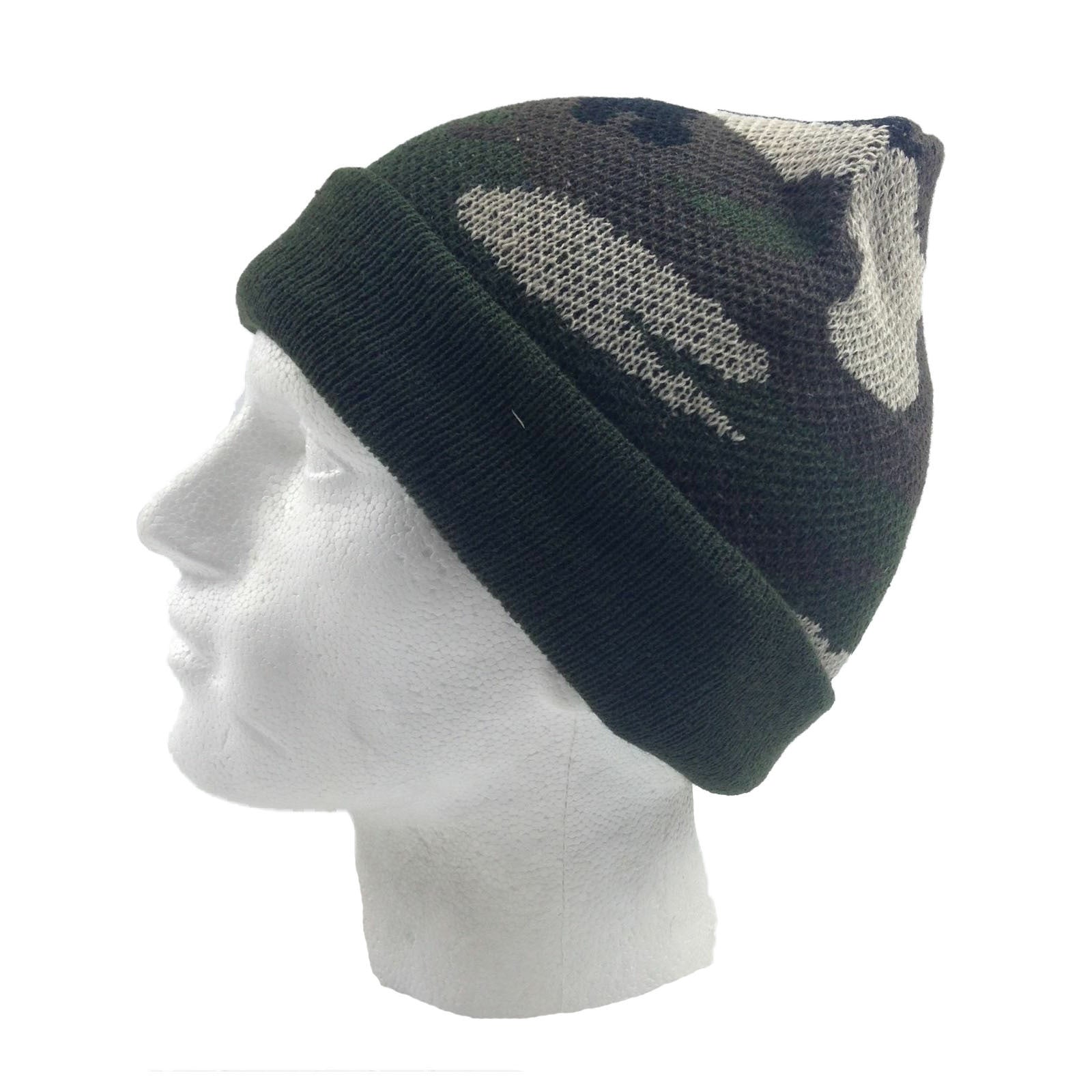 Camo Beanie Hat Winter Ski Army Military Fishing - Army Green Camouflage 3