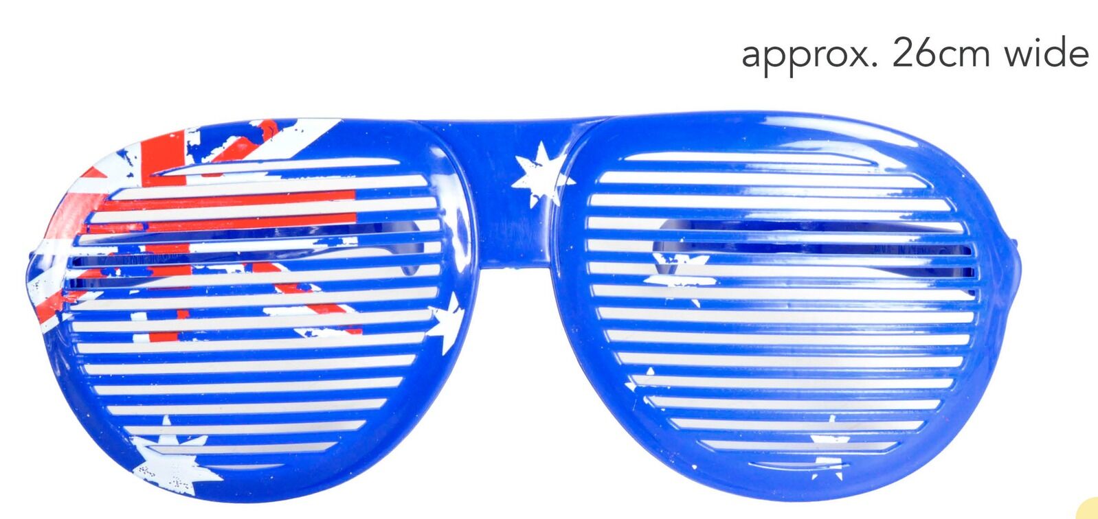 12x Jumbo Party Costume Glasses  - Australian Flag Design - Wayfarer Oversized 26cm Wide 3