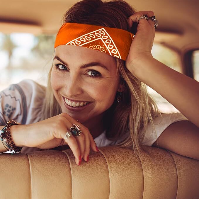 20x BANDANA Paisley 100% COTTON Head Wrap Durag Bandanna Scarf Mask BULK - Assorted Colour Pack 4