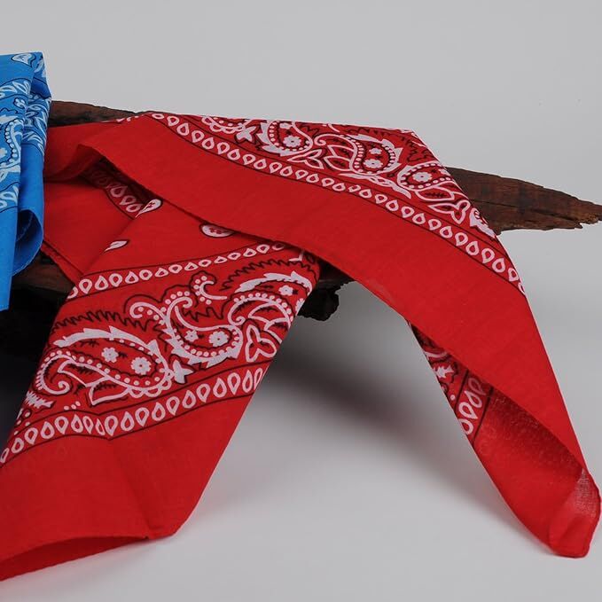 20x BANDANA Paisley 100% COTTON Head Wrap Durag Bandanna Scarf Mask BULK - Assorted Colour Pack 6