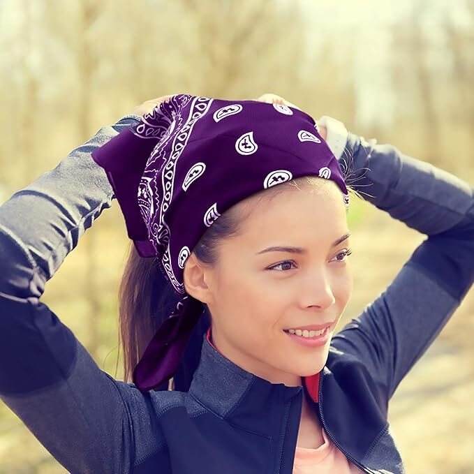 20x BANDANA Paisley 100% COTTON Head Wrap Durag Bandanna Scarf Mask BULK - Assorted Colour Pack 7