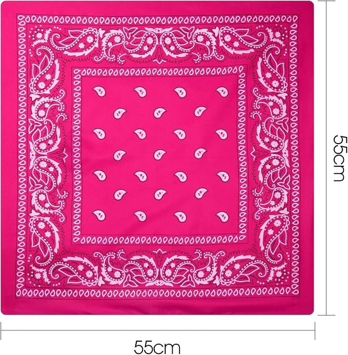 20x BANDANA Paisley 100% COTTON Head Wrap Durag Bandanna Scarf Mask BULK - Assorted Colour Pack 8