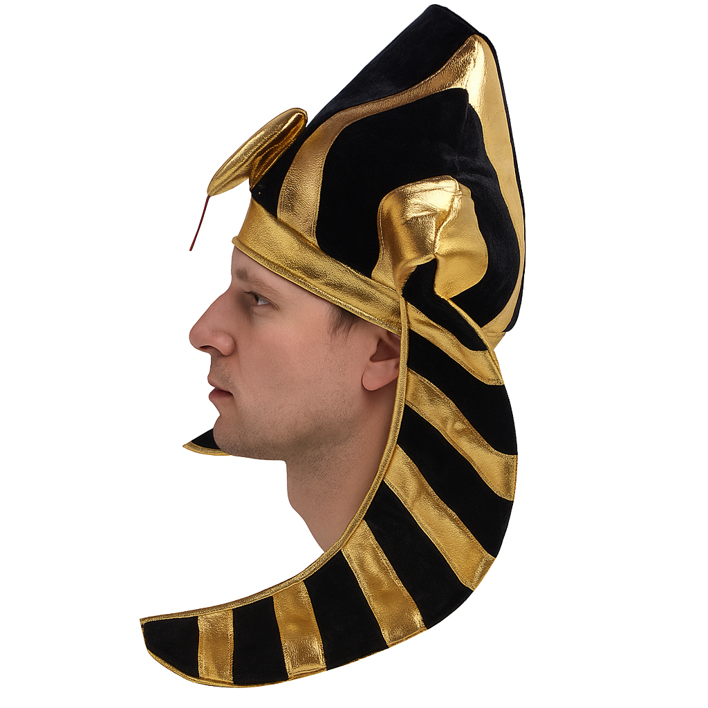 EGYPTIAN PHARAOH HAT King Costume Party Ancient Fancy Dress Halloween Pharoah 3
