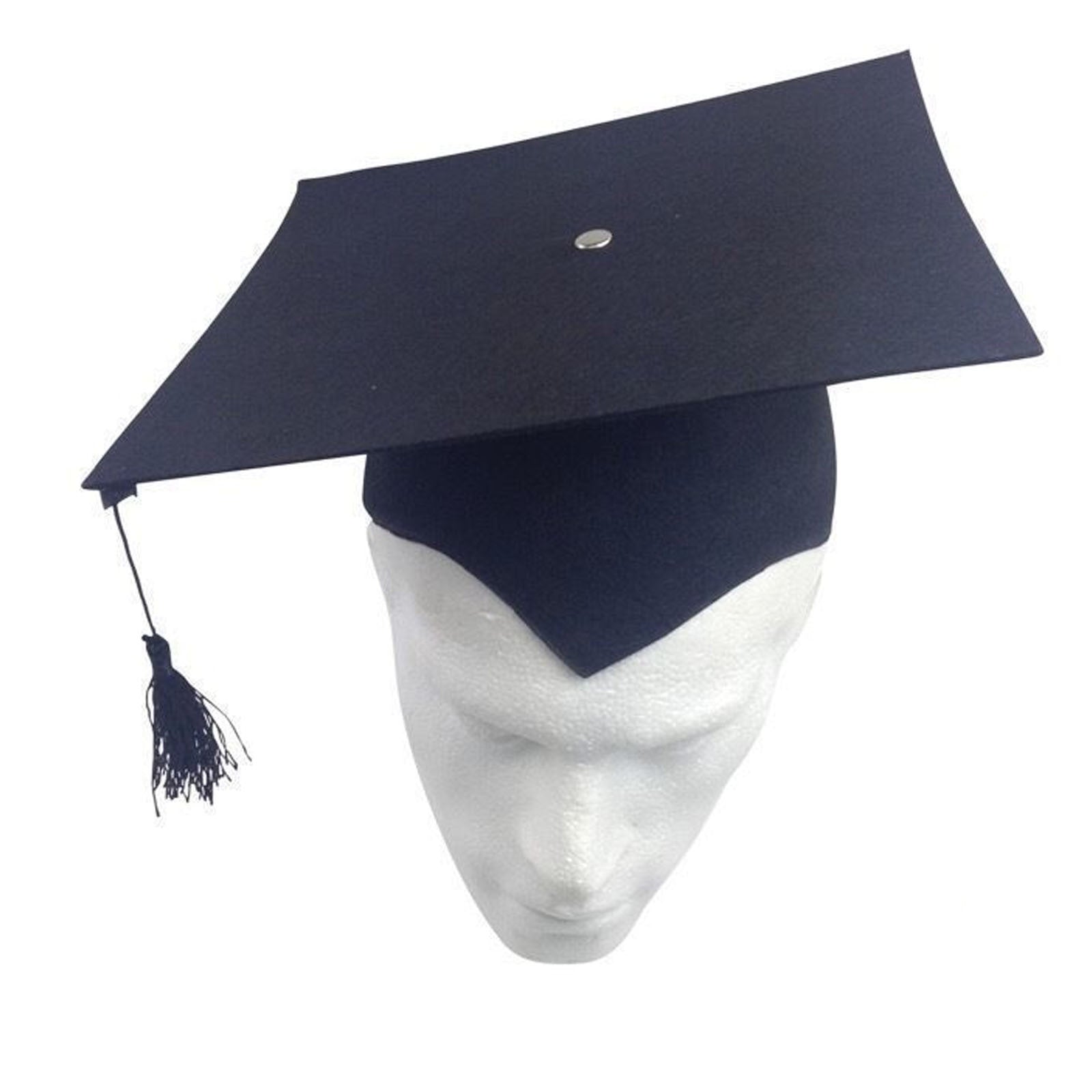 GRADUATION HAT Mortar Board Graduate Bachelor Academic Cap School - Black 6