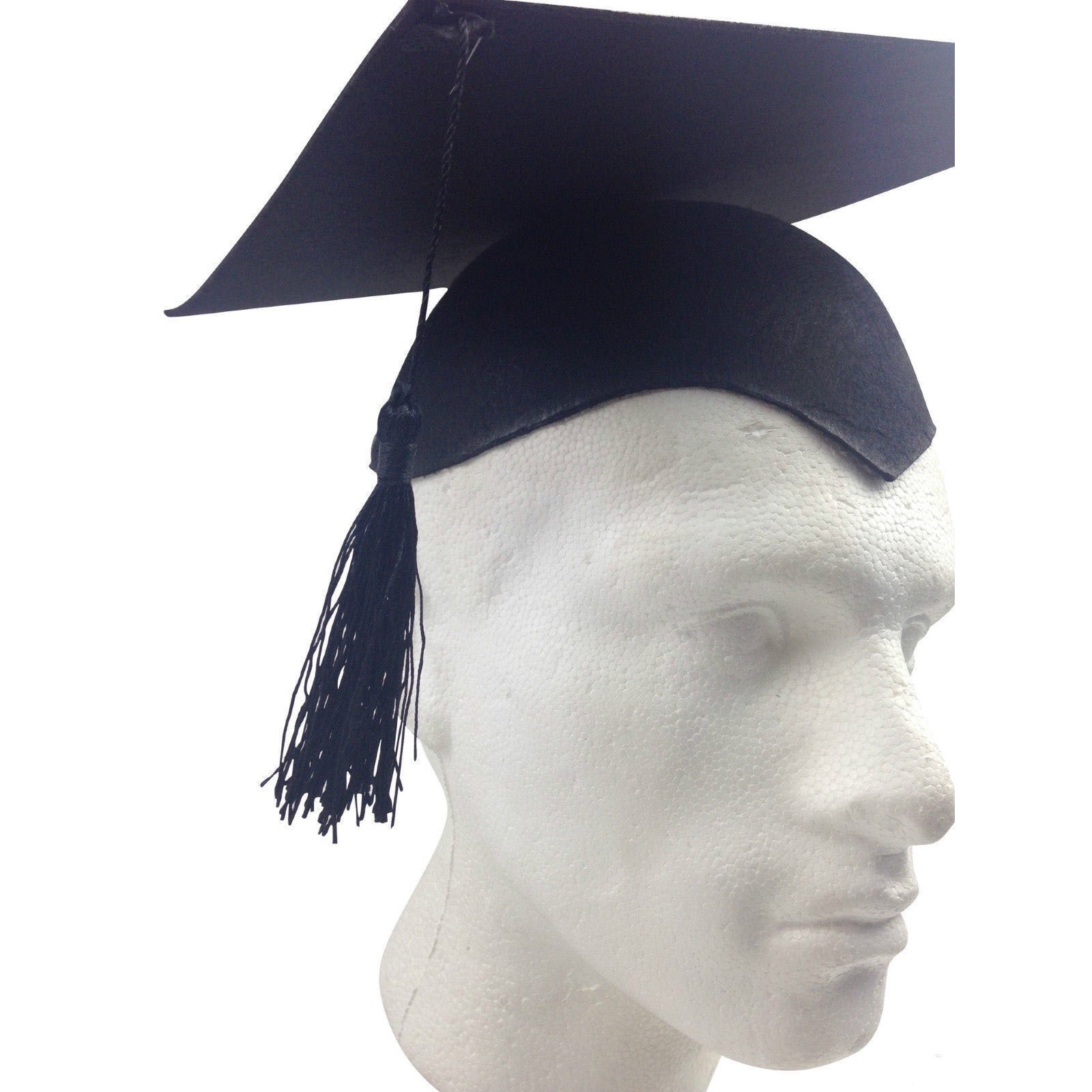 GRADUATION HAT Mortar Board Graduate Bachelor Academic Cap School - Black 8