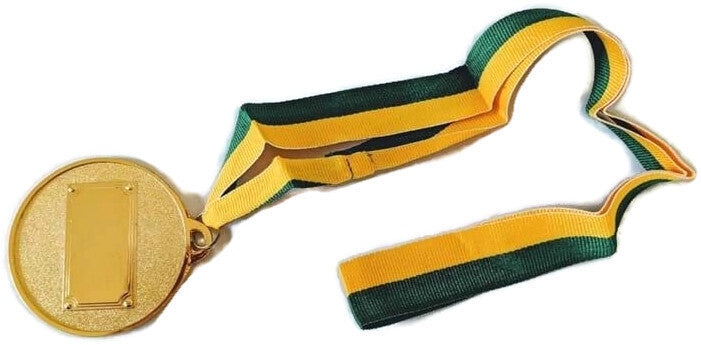 METAL WINNER GOLD MEDAL 1st Party Favours Sports Day 40cm Ribbon - Green/Gold 3