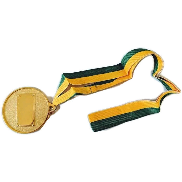 METAL WINNER GOLD MEDAL 1st Party Favours Sports Day 40cm Ribbon - Green/Gold 6