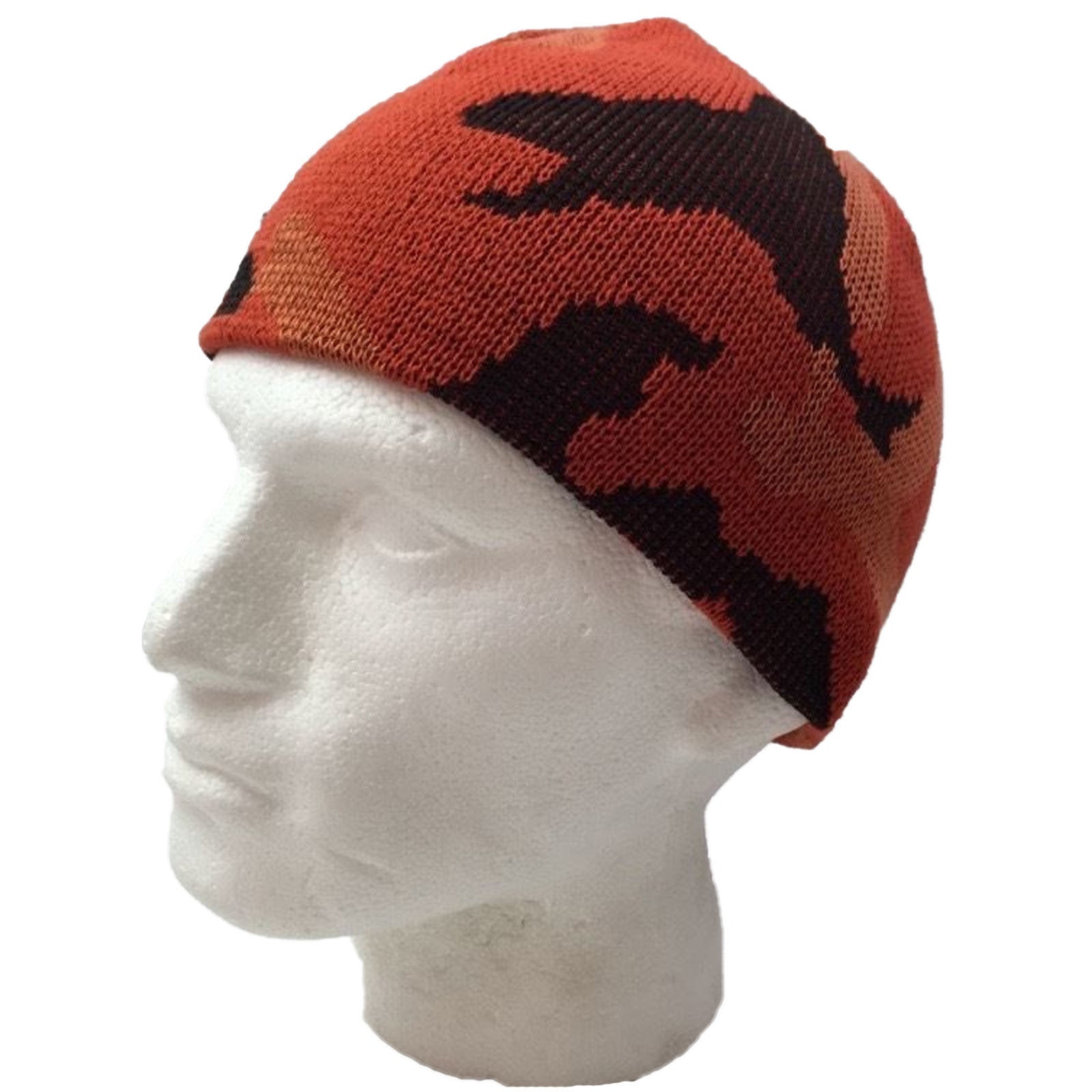 CAMO BEANIE Hat Winter Ski Army Military Camouflage Hunter Hunting Cap Warm - Orange Camouflage (Camo) 3