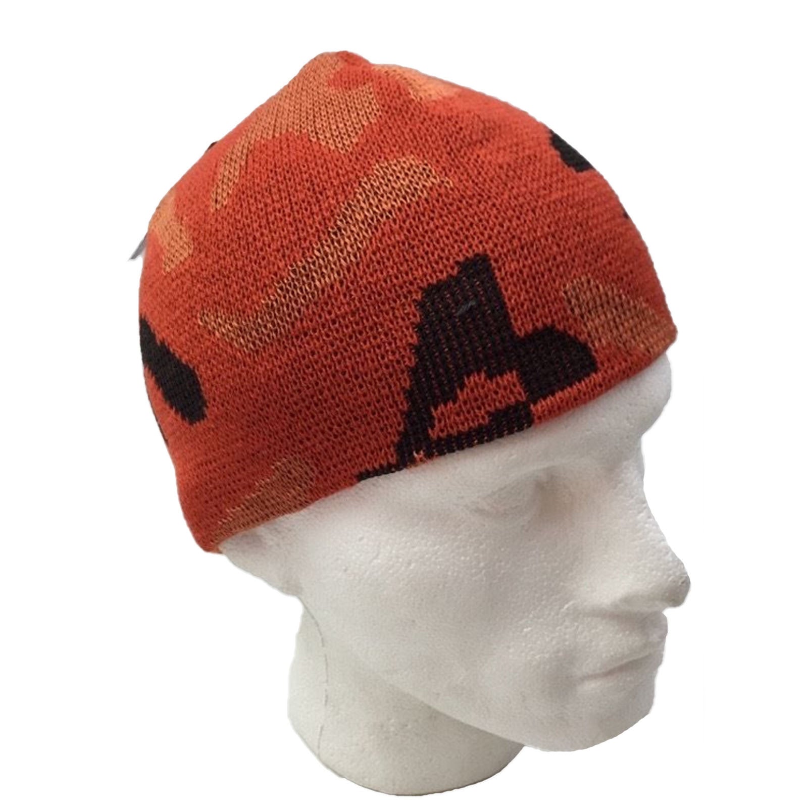 CAMO BEANIE Hat Winter Ski Army Military Camouflage Hunter Hunting Cap Warm - Orange Camouflage (Camo) 4