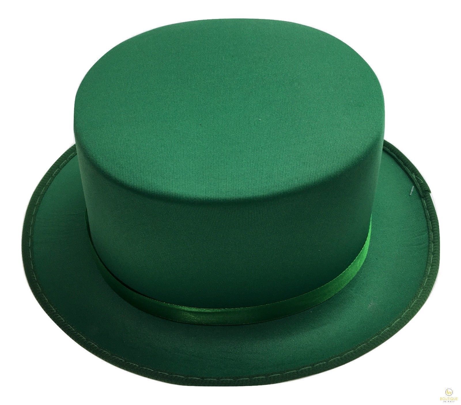 SATIN TOP HAT Costume Party Cap Fancy Dress Trilby Fedora One Size - Green 3