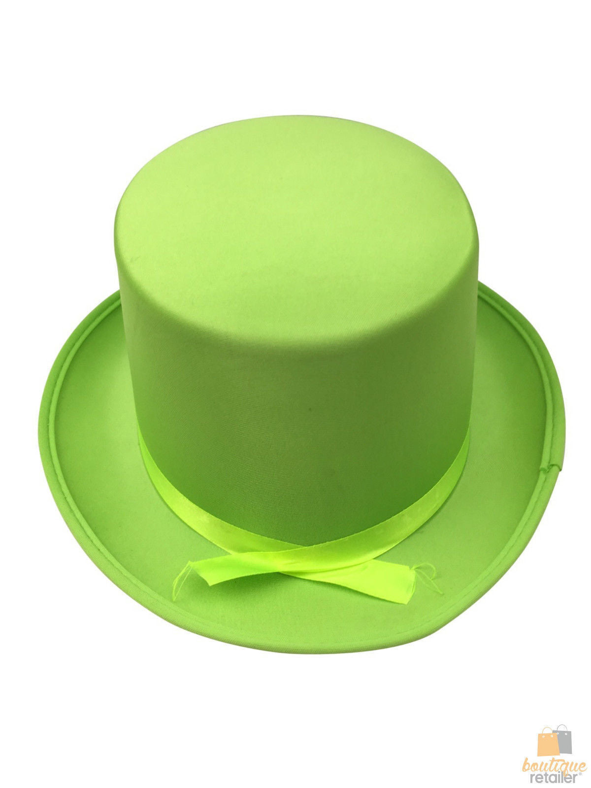SATIN TOP HAT Costume Party Cap Fancy Dress Trilby Fedora One Size - Light Green 4