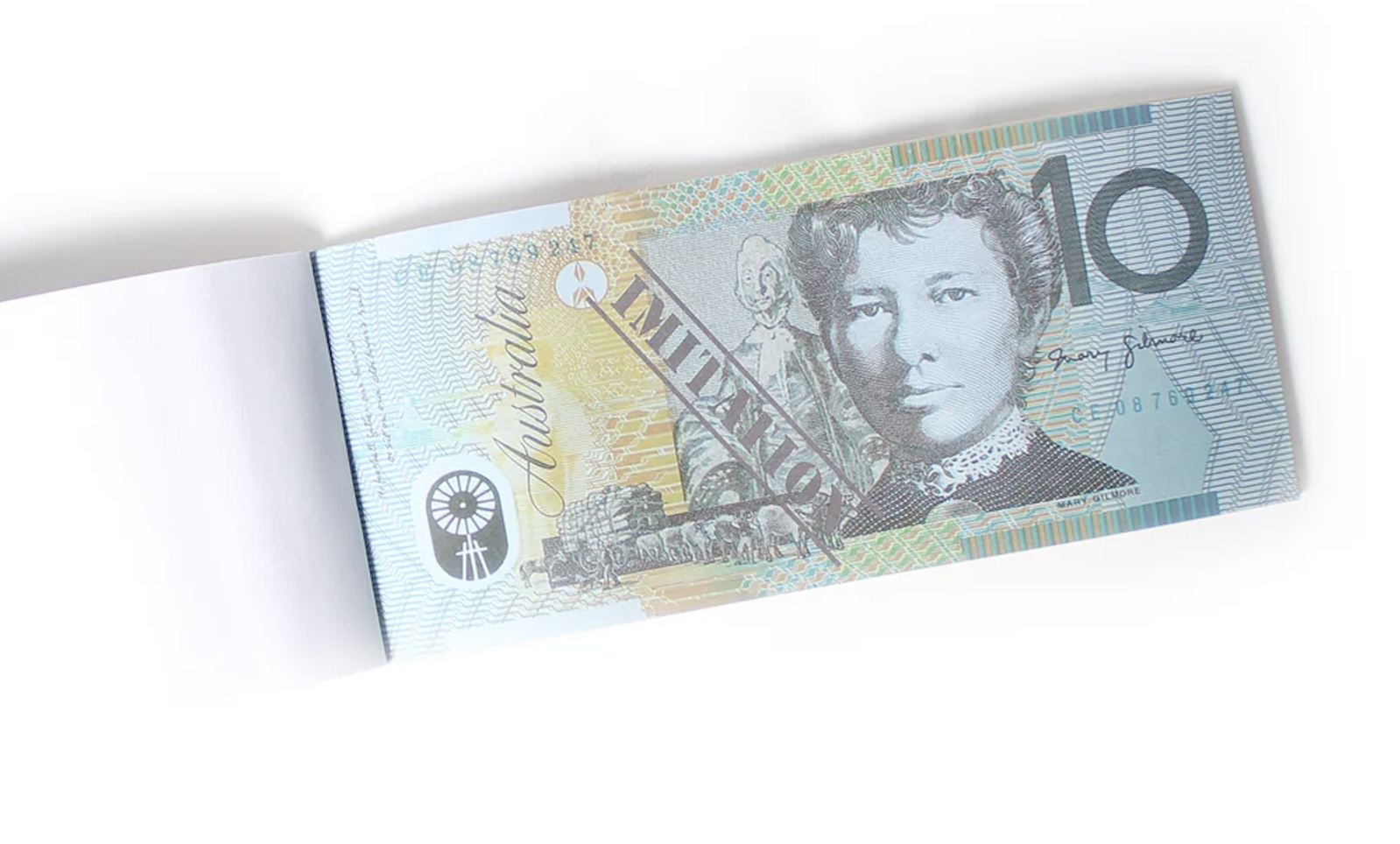 10 Dollar Australian Souvenir Note Pad Fake AUD Money - 1 Pack of 50 Sheets 4