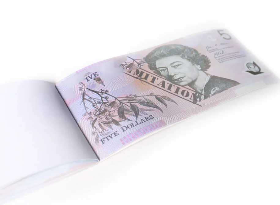 5 Dollar Australian Souvenir Note Pad Fake AUD Money - 1 Pack of 50 Sheets 4