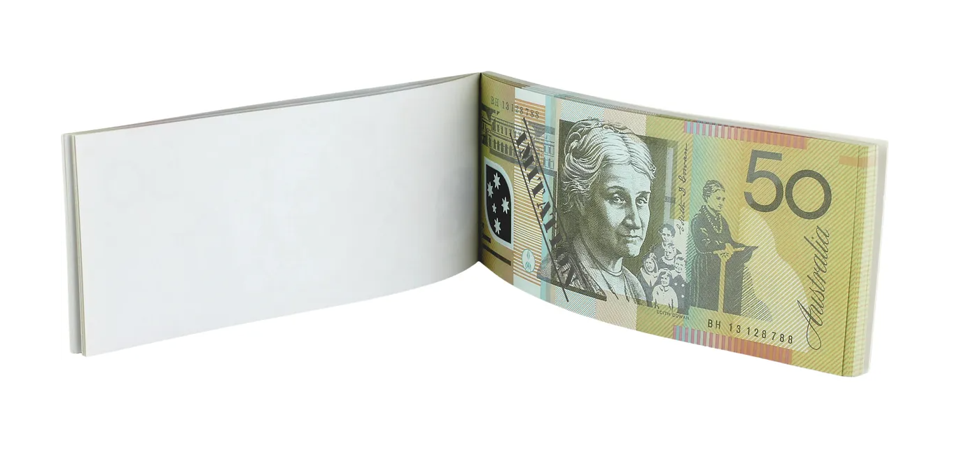 50 Dollar Australian Souvenir Note Pad Fake AUD Money - 1 Pack of 50 Sheets 3
