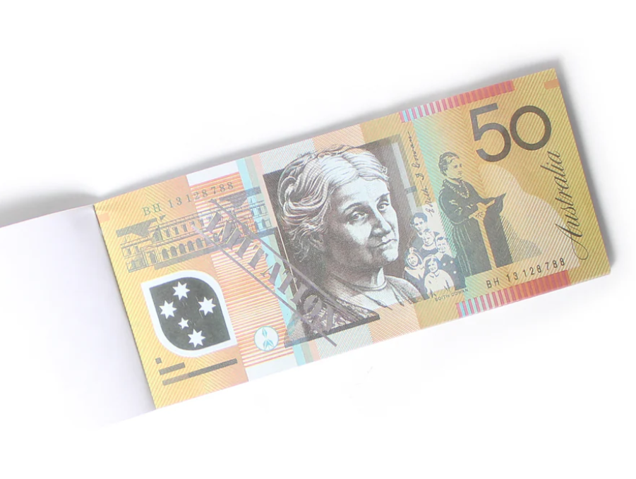 50 Dollar Australian Souvenir Note Pad Fake AUD Money - 1 Pack of 50 Sheets 4