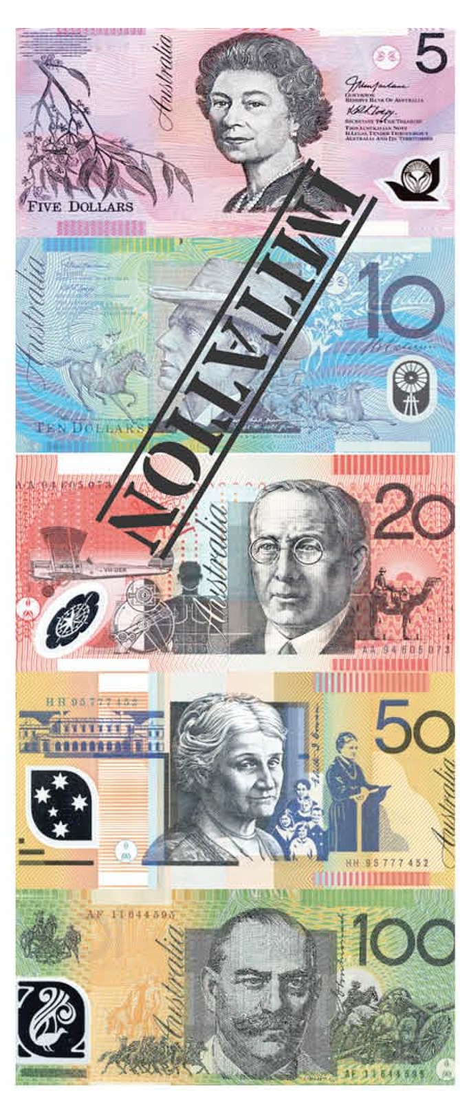 Assorted Dollar Australian Souvenir Note Pad Fake AUD Money - 1 Pack of 50 Sheets 3