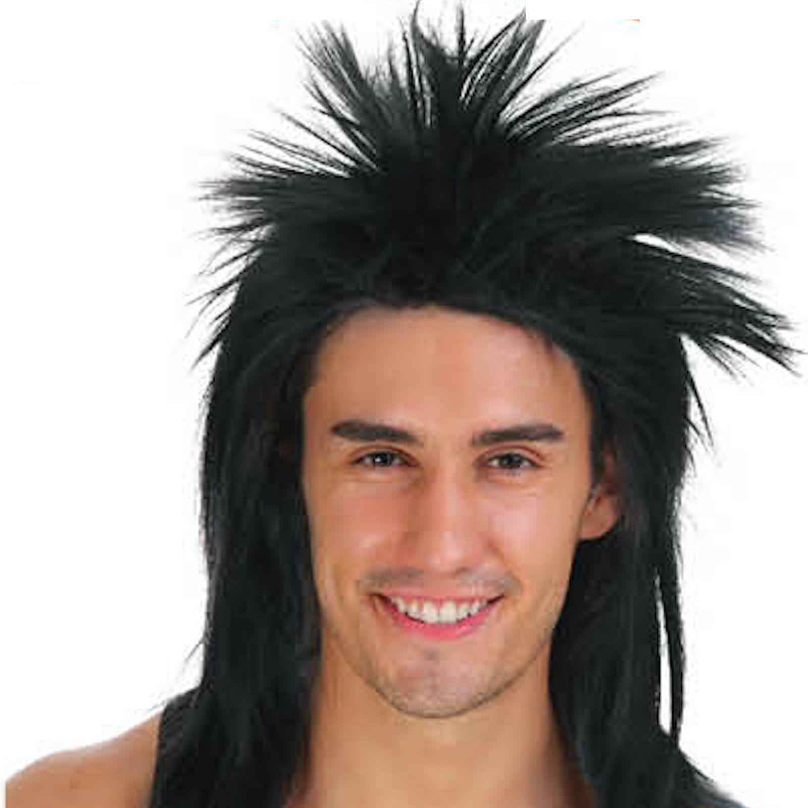 SPIKY PUNK Mullet Wig Costume Party Fancy Rock Hair Disco Dress 70s 80s 3