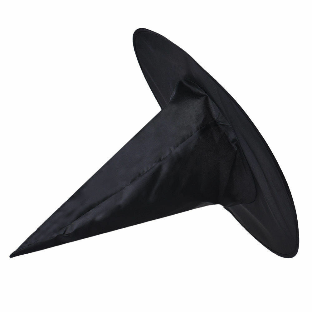 WITCH HAT Plain Black Halloween Costume Fancy Dress Womens Accessory Wizard 4