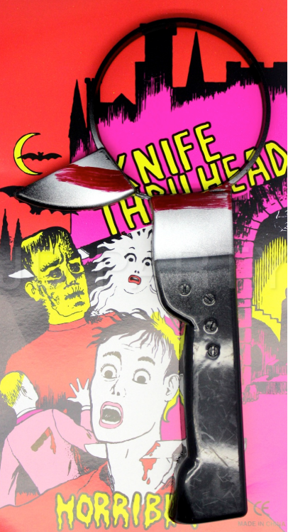 HALLOWEEN Fake Knife Through Head Horror Scary Headband Costume Party Zombie 3
