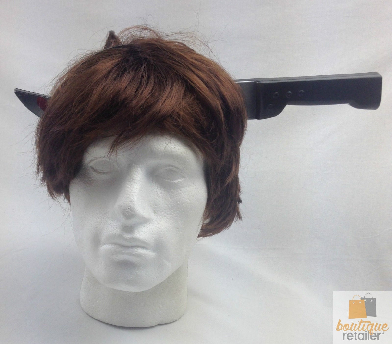 HALLOWEEN Fake Knife Through Head Horror Scary Headband Costume Party Zombie 4