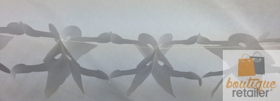 HALLOWEEN PAPER GARLAND Ghost Horror Decoration 1.8m Party Props Decor White 4