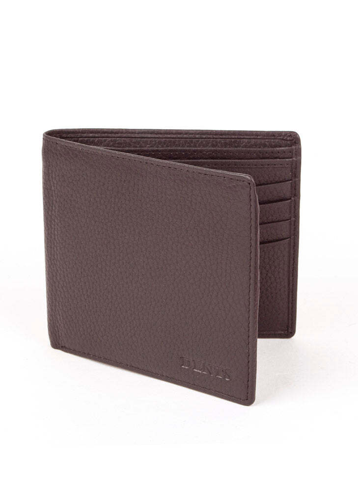 Dents RFID Pebble Grain Bifold Slim Leather Wallet - Chocolate 4