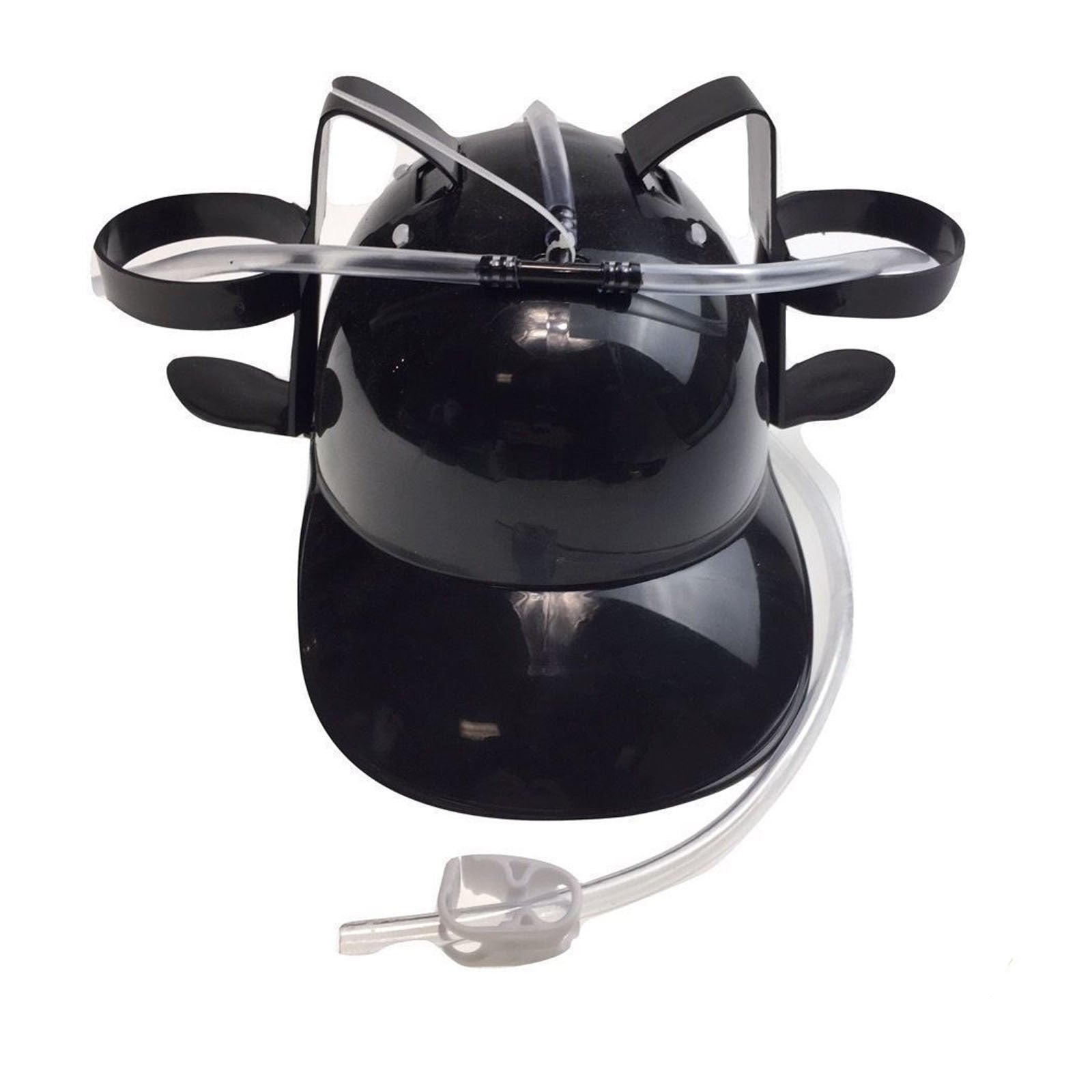 BEER DRINKING HELMET Drink Guzzler Holder Costume Party Hat Oktoberfest - Black 3
