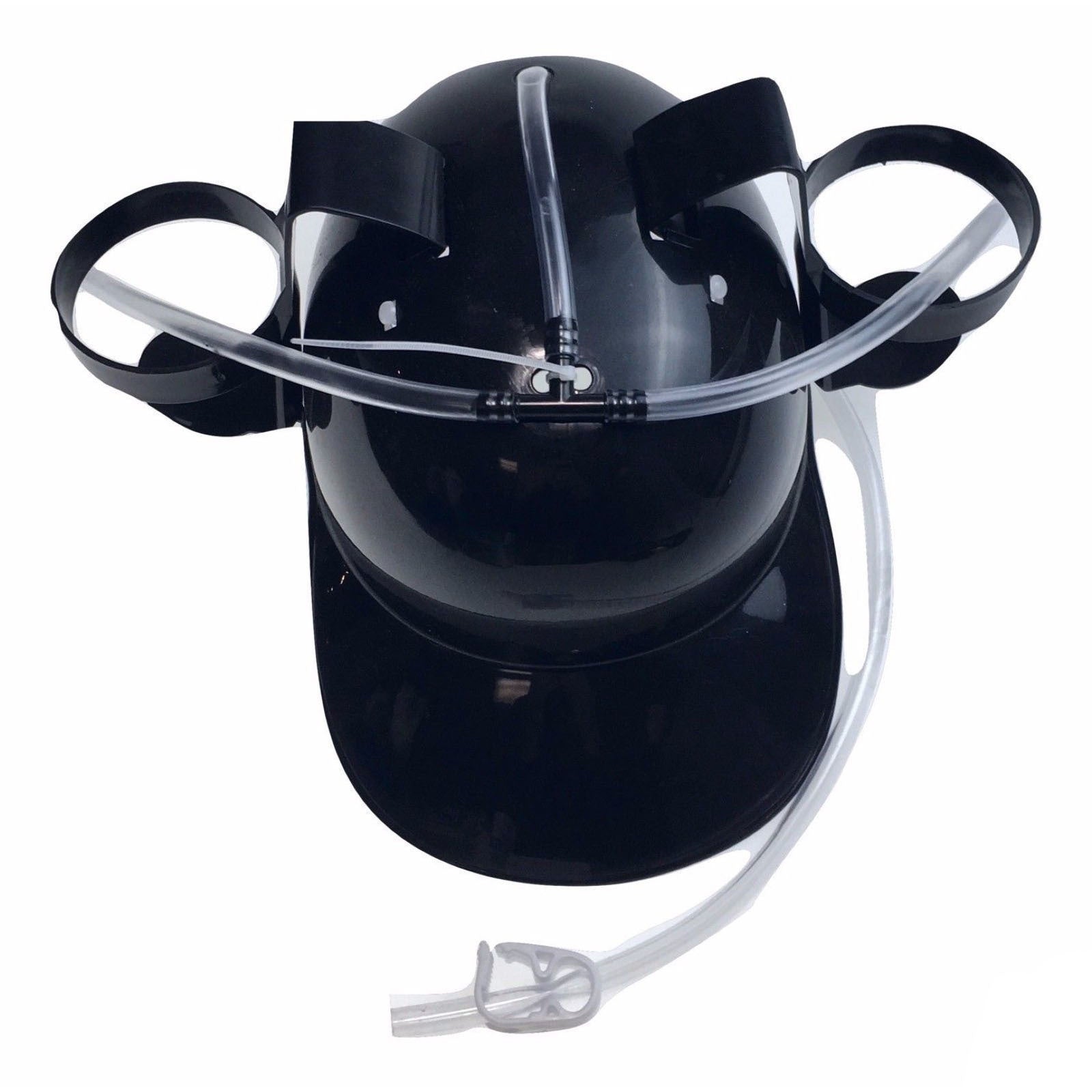 BEER DRINKING HELMET Drink Guzzler Holder Costume Party Hat Oktoberfest - Black 4