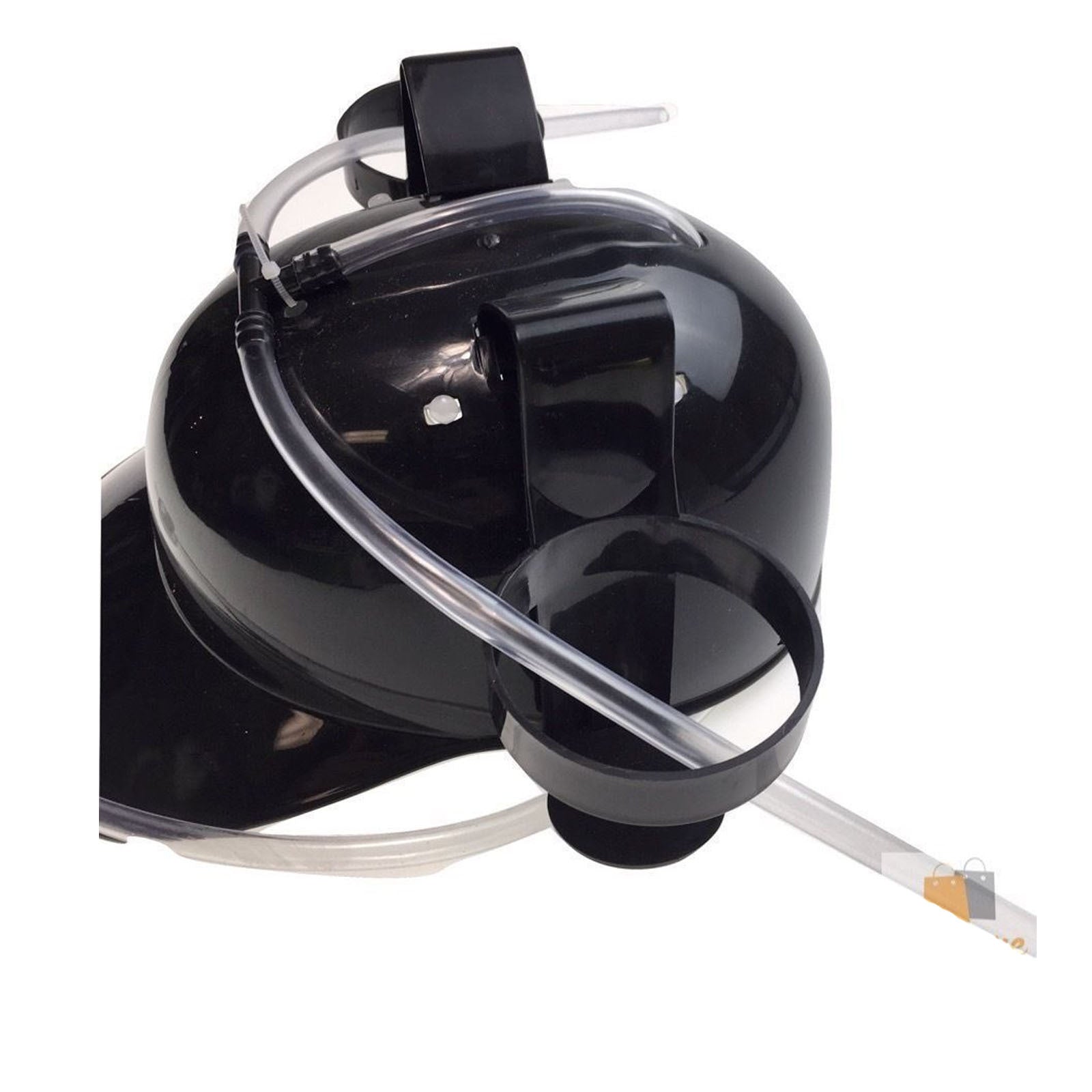 BEER DRINKING HELMET Drink Guzzler Holder Costume Party Hat Oktoberfest - Black 5
